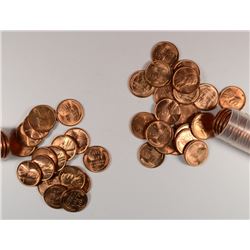 2 ROLLS OF BU RED 1945 LINCOLN CENTS