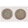 Image 1 : 2 SEATED DIMES: 1853 SEATED LIBERTY HALF DIME WITH ARROWS & 1842 SEATED LIBERTY