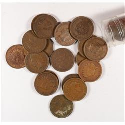 ROLL (50) 1909 INDIAN CENT NICE CIRCULATED