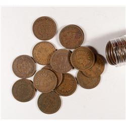 ROLL (50) 1909 INDIAN CENT NICE CIRCULATED