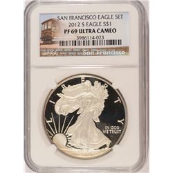 2012-S $1.00 AMERICAN SILVER EAGLE, NGC PROOF-69 ULTRA CAMEO