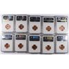 Image 2 : LOT OF ( 10 ) 1958-D LINCOLN CENTS, NGC MS-66 RED