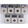 Image 2 : LOT OF ( 7 ) 1965 SMS ROOSEVELT DIMES, NGC MS-66