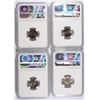 Image 2 : LOT OF ( 4 ) 1966 SMS ROOSEVELT DIMES, NGC MS-66