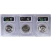 Image 2 : LOT OF ( 3 ) 1958-D FRANKLIN HALF DOLLARS, PCGS MS-64