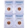 Image 1 : 4 1944-D LINCOLN CENTS PCGS MS-66 RD