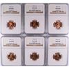Image 1 : 2 1950-D, 2 51-D, & 2 52-D LINCOLN CENTS NGC MS-66 RD