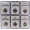 Image 1 : (6) 1944-S SILVER JEFFERSON NICKELS, NGC MS 66
