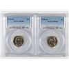 Image 1 : LOT OF ( 2 ) 1959-D JEFFERSON NICKELS, PCGS MS-66   TOUGH!