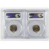 Image 2 : LOT OF ( 2 ) 1959-D JEFFERSON NICKELS, PCGS MS-66   TOUGH!