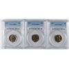 Image 1 : LOT OF ( 3 ) 1957 JEFFERSON NICKELS, PCGS MS-65