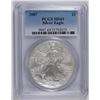 Image 1 : 2007 AMERICAN SILVER EAGLE, PCGS MS-69