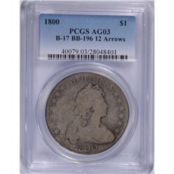 1800 BUST DOLLAR PCGS AG-3