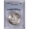 Image 1 : 1884-CC MORGAN DOLLAR PCGS MS-64