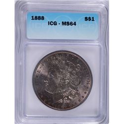 1888 MORGAN DOLLAR ICG MS-64