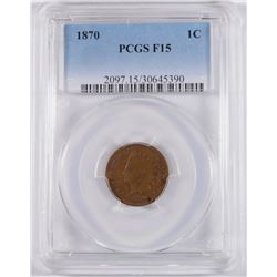 1870 INDIAN CENT PCGS F-15 CLOSE TO VF