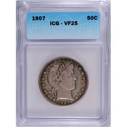 1907 BARBER HALF ICG VF-25