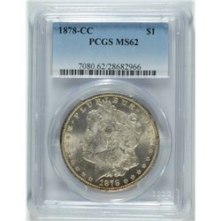 1878-CC MORGAN SILVER DOLLAR PCGS MS-62