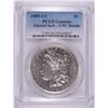 Image 1 : 1889-CC MORGAN SILVER DOLLAR, PCGS UNC. DETAILS, ULTRA  RARE!!