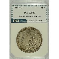 1893-O MORGAN SILVER DOLLAR, PCI XF-40