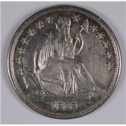 1839-O SEATED LIBERTY DIME AU