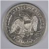 Image 2 : 1854 SEATED LIBERTY HALF AU/BU WHITE