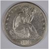 Image 1 : 1873 CLOSED 3 SEATED LIBERTY HALF AU+
