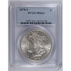 1878-S MORGAN DOLLAR PCGS MS-64+