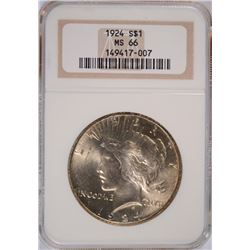 1924 PEACE DOLLAR NGC MS-66