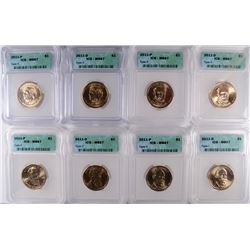 SET OF 2011 (P&D) PRESIDENTIAL DOLLARS ICG MS-67'S