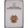 Image 1 : 1914 $2.5 GOLD INDIAN NGC MS-64