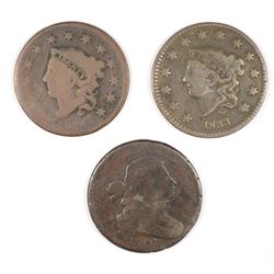 (3) LARGE CENTS (1801, 1833, 1834)