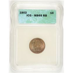 1902 INDIAN HEAD CENT ICG MS-65 RB