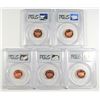 Image 2 : (5) 2001-S PROOF LINCOLN CENTS PCGS PR-69 DCAM