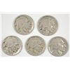 Image 1 : (5) 1921 BUFFALO NICKELS