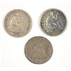 Image 1 : (3) SEATED HALF DIMES (53, 58, 70)