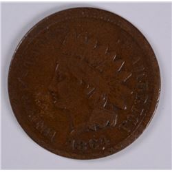1864-L INDIAN HEAD CENT VG/F
