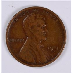 1911-S LINCOLN CENT XF/AU