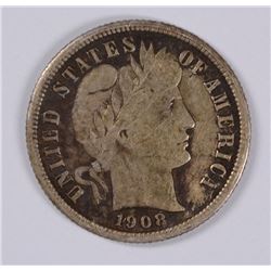 1908-O BARBER DIME F/VF