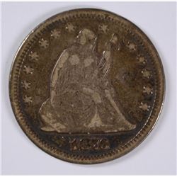 1876 SEATED QUARTER F/VF