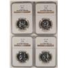 Image 1 : ( 4 ) 1957 FRANKLIN HALF DOLLARS, NGC PROOF-66