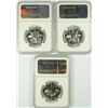 Image 2 : LOT OF ( 3 ) 1960 FRANKLIN HALF DOLLARS, NGC PROOF-66