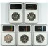 Image 2 : LOT OF ( 5 ) 1964 KENNEDY HALF DOLLARS, NGC PROOF-66
