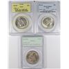 Image 1 : SET OF 1935 BOONE COMMEN HALF DOLLARS PCGS MS-64