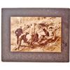 Image 1 : ANTIQUE MOUNTED WASHINGTON LOGGING PHOTO OF MEN SPLICING CABLE