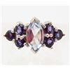 Image 1 : STERLING SILVER TOPAZ & IOLITE RING - SIZE 6.75
