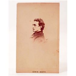 ANTIQUE CDV PHOTO OF EDWIN BOOTH - JOHN WILKES BOOTH BROTHER