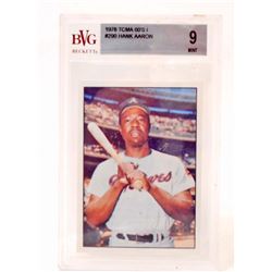 1978 TOPPS #290 HANK AARON BASEBALL CARD - BVG 9 MINT
