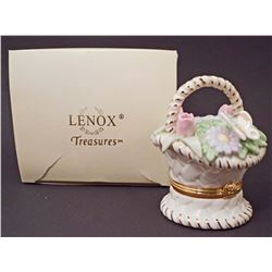 LENOX TREASURES BASKET OF BLOSSOMS TREASURE BOX