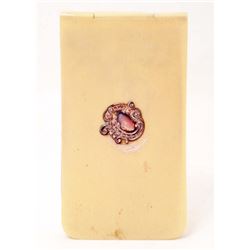 ANTIQUE CELLULOID NOTEPAD W/ STERLING SILVER EMBELLISHMENT